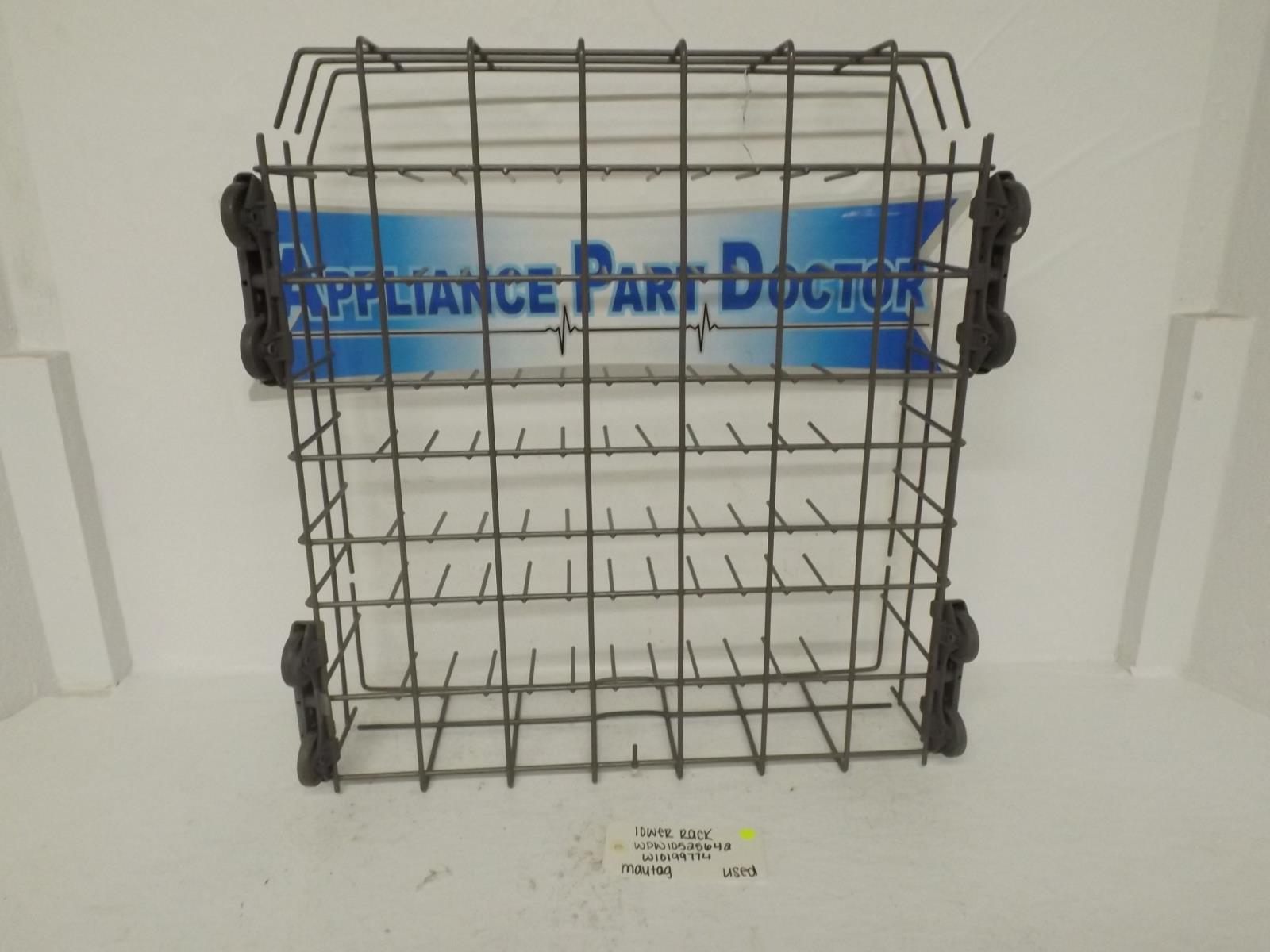 Maytag Dishwasher WPW10525642 W10199774 Lower Rack Used Maytag Dishwasher WPW10525642 W10199774 Lower Rack Used